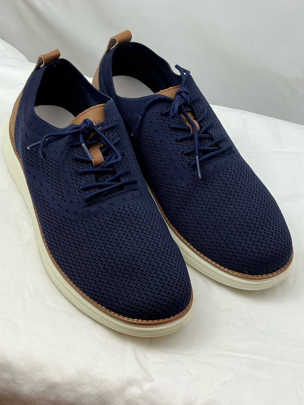 Vilocy Mens 45 (US 10.5) Blue Fashion Dress Casual Oxford Sneaker Business V2201